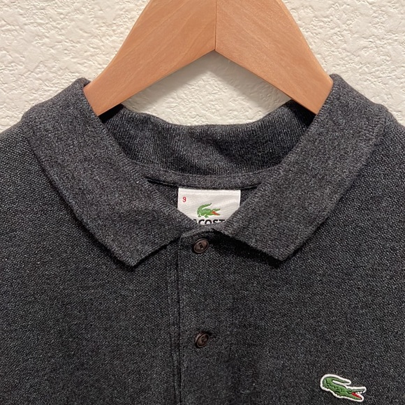 Dark Gray Lacoste polo - Picture 5 of 5